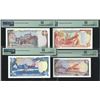 Image 2 : Jersey, ND (1989), Lot of 4. £5/ £10/ £20 /£50, Same S/N: AC 000000. Specimen Set. PMG 66EPQ -67EPQ.
