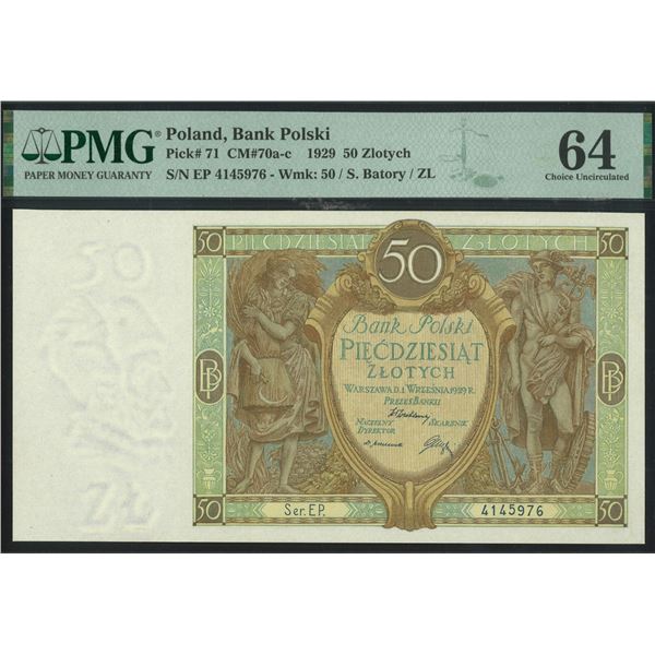 Poland, 1929, 50 Zlotych, EP4145976. PMG 64.