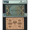 Image 2 : Russia, 1918, lot of 2, 5 Rubles & 100 Rules. AI-77 & AA-162. PMG 35 & PMG 58.