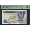 Image 1 : Singapore, ND (1967), $100, A/2 158076. PMG 30. Rare.