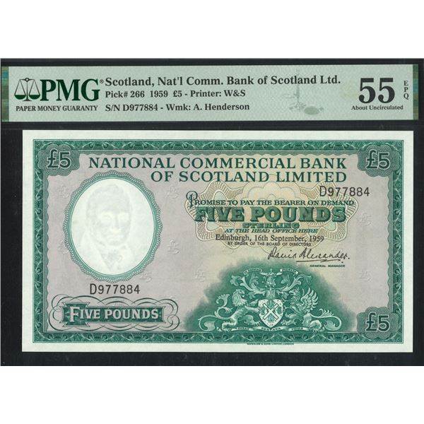 Scotland, 1959, £5, D977884. PMG 55EPQ.