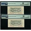 Image 2 : China, Amoy Inductrial Bank, ND (ca. 1940), Consective pairs of 10 cents, A079879/ 80B. Both PMG 66E