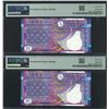 Image 2 : HK Government, 2002, $10, Consecutive pair of Repleacment. ZZ 545878 -879. Both PMG 67EPQ. Replactme
