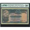 Image 1 : HK & Shanghai Banking Corp. 1934, $10, G405804. PMG 30. Hand Signed. Scarce Signature.
