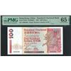 Image 1 : HK Standard Chartered Bank, 1997, $100, A908398. PMG 65EPQ.  A Prefix.