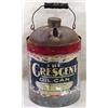 Image 1 : VINTAGE CRESCENT OIL CAN - Approx. 6.25" diameter 