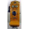 Image 1 : VINTAGE MONARCH OAK WALL PHONE - CONVERTED - Phone