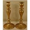 Image 1 : PAIR OF HEAVY BRASS CANDLE STICK HOLDERS