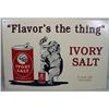 Image 1 : IVORY SALT TIN ADVERTISING SIGN - NEWER - Approx. 