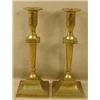 Image 1 : PAIR OF HEAVY BRASS CANDLE STICK HOLDERS