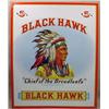 Image 1 : BLACK HAWK CIGAR TIN ADVERTISING SIGN - NEWER - Ap