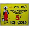 Image 1 : BLACK AMERICANA BLACKBERRY PUNCH TIN ADVERTISING S