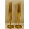 Image 1 : PAIR OF HEAVY BRASS CANDLE STICK HOLDERS