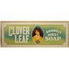 Image 1 : 1974 CLOVER LEAF SOAP TIN ADVERTISING SIGN - Appro