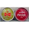 Image 1 : LOT OF 2 VINTAGE BEER TRAYS - BUDWEISER AND OLD ST