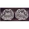 Image 1 : PAIR OF CRYSTAL CANDLE HOLDERS - Approx. 3" diamet