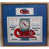 Image 1 : COOK'S GOLDBLUME BEER LABELS - FRAMED - Approx. 5.