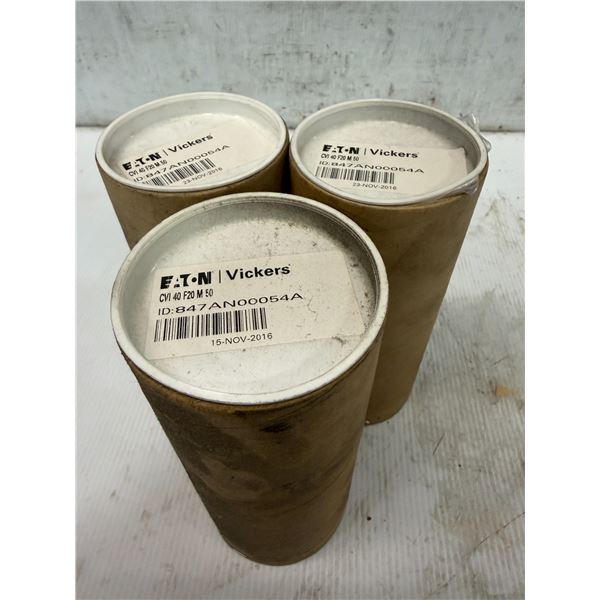 (3) Vickers #CVI 40 F20 M 50 Cartridge Valves