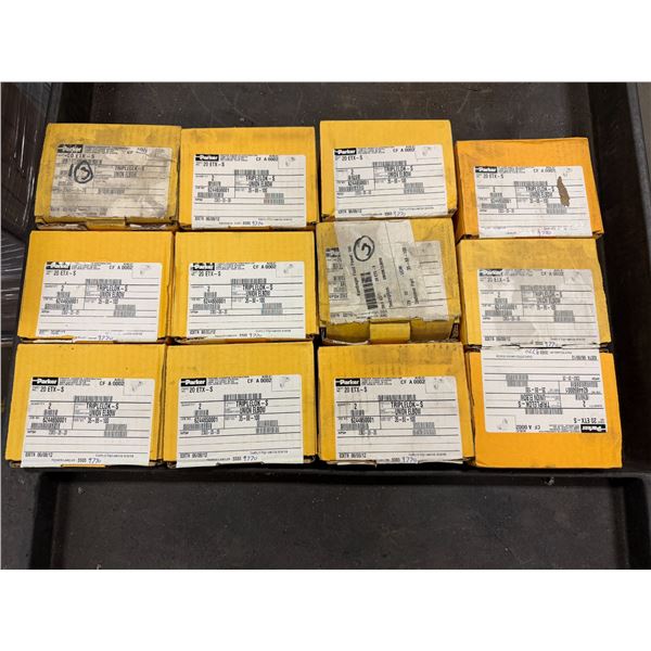 Lot of (12) Boxes of Parker #20 ETX-S TRIPLELOK-S Union Elbows