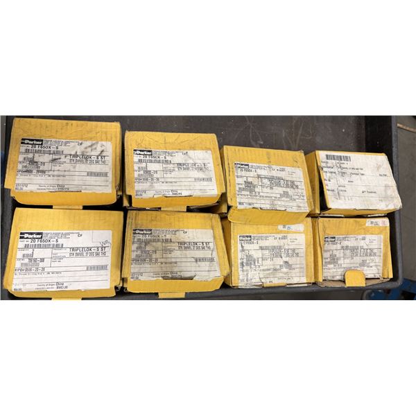 Lot of Parker #20-F650X-S TRIPLELOK-S ST - STR SWIVEL 37 DEG SAE THD