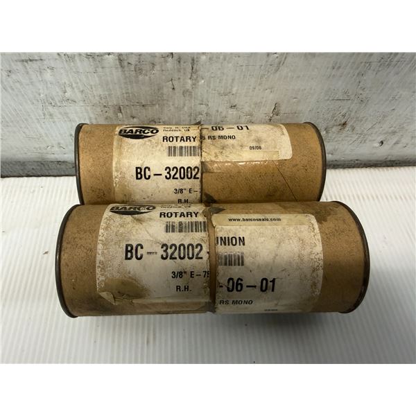 (2) Barco #BC-32002-06-01 Rotary Unions