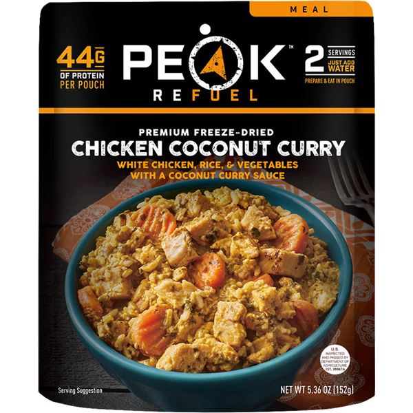 Peak Refuel Premium Freeze Dried Meal chicken Coconut Curry Sku Coconutcurry