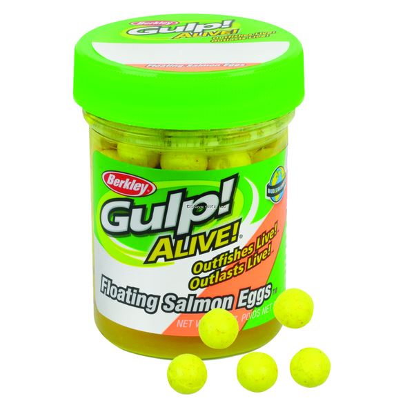 Berkley Gulp! Alive! Floating Salmon Eggs Fluorescent Yellow SkuGAJSE-FY
