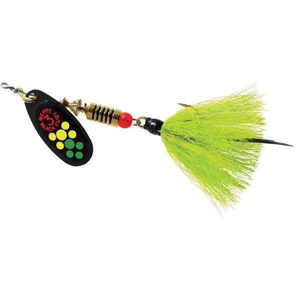 Mepps Black Fury Dressed Spinner Firetiger Dot Size 3 (1/4oz) Sku BF3DFT