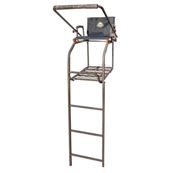 Rhino 16' Ladder Treestand, full platform and flip up seat. Sku RTL-200