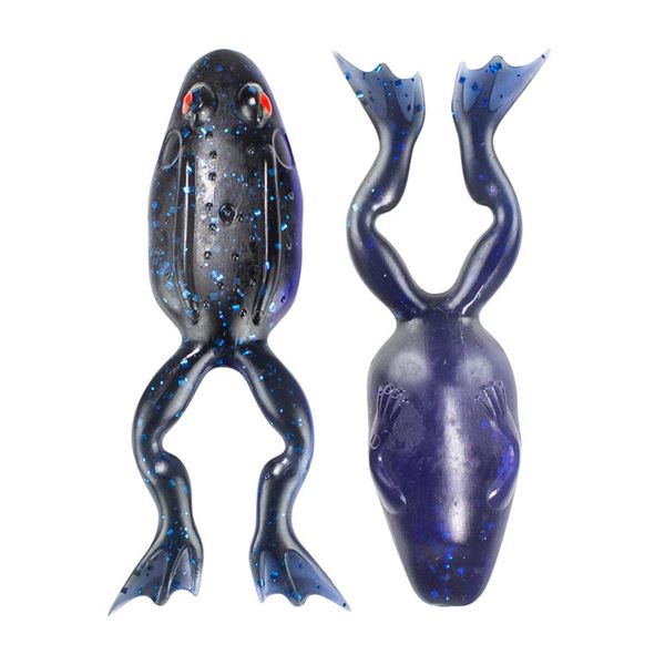Lunkerhunt Finesse Frog  (5-Pack) 1/4 oz Black Blue Fleck 3" Sku FF504