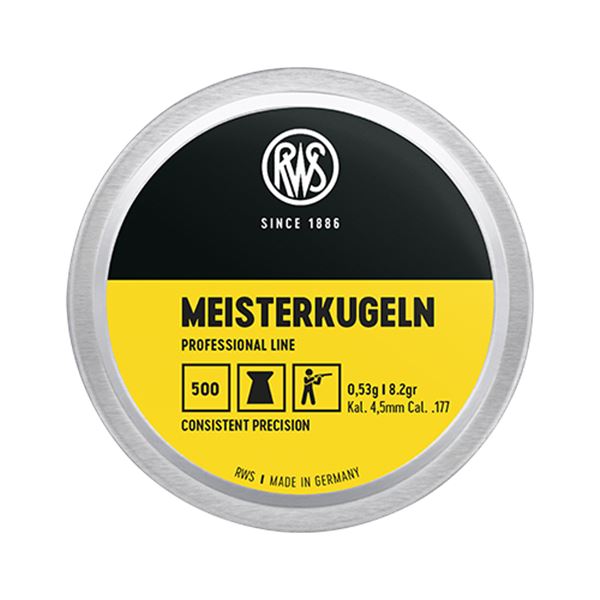RWS Meisterkugeln .177 Cal. Pellets 8.2 Grain (500-Pack) Sku 2135965