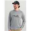 Image 1 : Huk Vented Pursuit Hoodie Night Owl Heather 2XL Sku H1200525-018-XXL