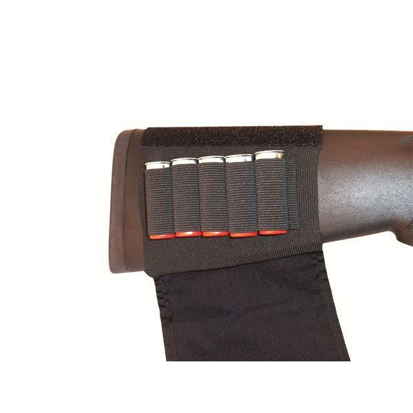 Grovtec Buttstock Shotgun Shell Holder w/ Flap (Holds 5) Sku GTAC84