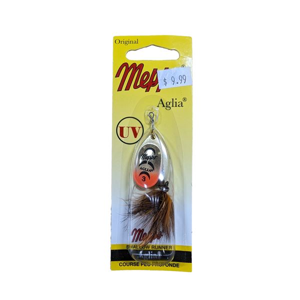 Mepps Aglia Dressed Spinner Gold/Orange Size #3 (1/4oz) Sku B3DG/OR