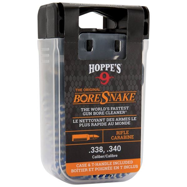 Hoppe's BoreSnake w/ Carry Case & Pull Handle .338-.340 Sku 24017D