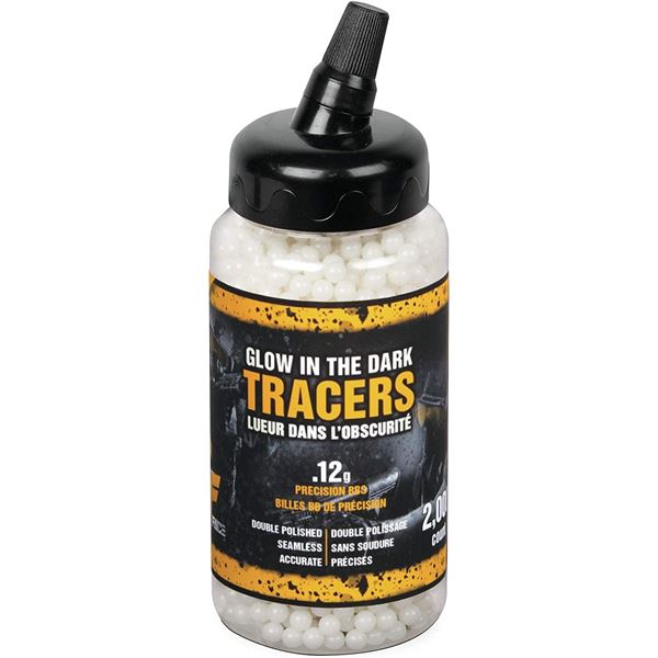 Crosman Glow in the Dark Tracers .12g BB (2000 Count) Sku SAP2KGLW