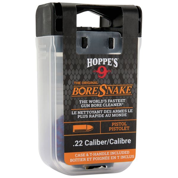 Hoppe's BoreSnake w/ Case and T-Handle  .22 Cal Pistol Sku 24000D