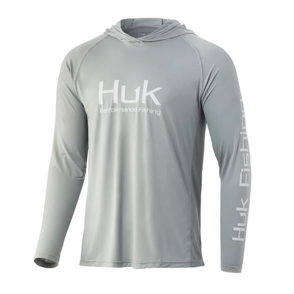 Huk Vented Pursuit Hoodie Overcast Grey 2XL Sku H1200397-032-XXL