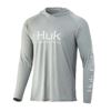 Image 1 : Huk Vented Pursuit Hoodie Overcast Grey 2XL Sku H1200397-032-XXL