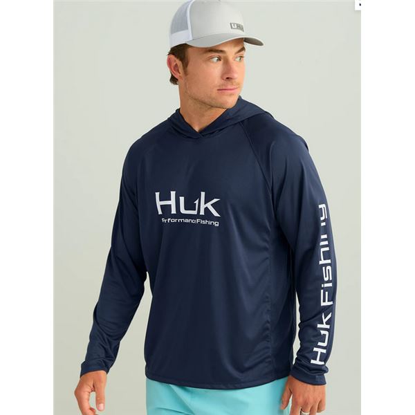 Huk Vented Pursuit Hoodie Navel Academy 2XL Sku H1200525-413-XXL