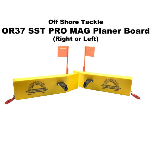 Off Shore Tackle SST Pro Mag Planer Board Yellow Left Sku OR37L