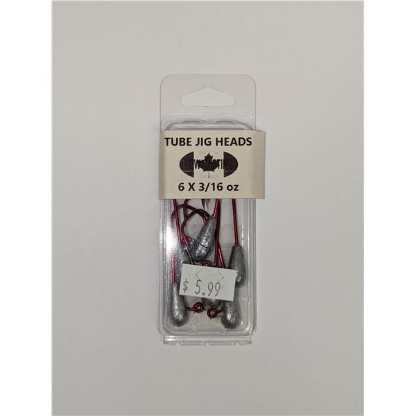 POW Casting Tapered Tube Jig Heads 6 Pack 3/16oz Sku TTJH3/16-6