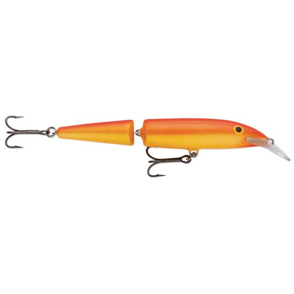 Rapala Jointed Minnow Gold Fluorescent Red 5.25" Sku J13GFR