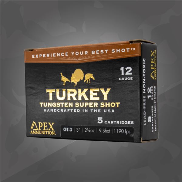 Apex Turkey Tungsten 12GA 3" #7 Shot (5 Rounds) Sku GT3-7