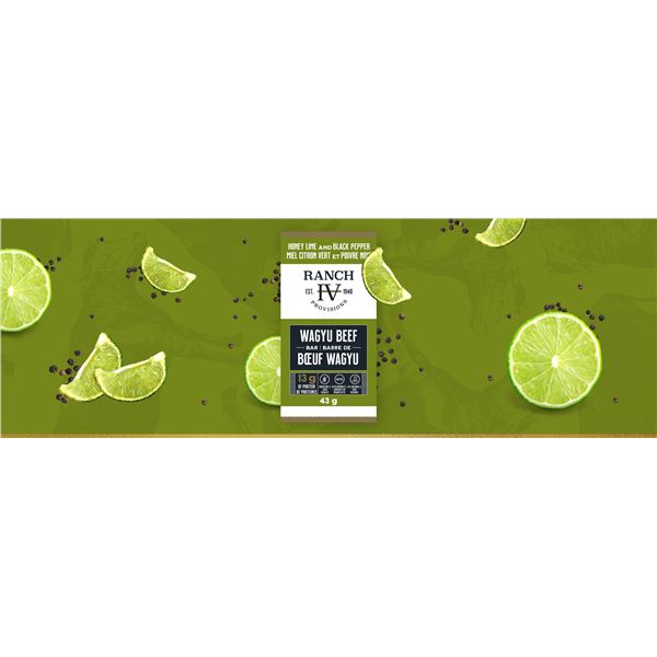 Ranch IV Honey Lime & Black Pepper Beef Bars Sku 2-3161