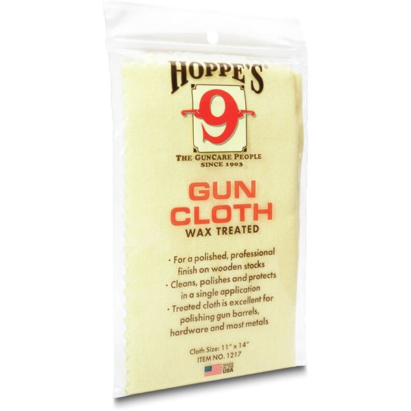 Hoppe's Gun Cloth Wax Treated 12" x 17" Sku 1217