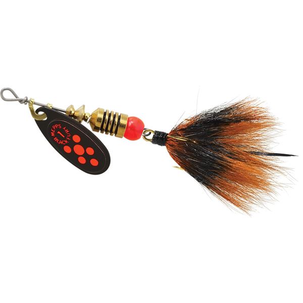 Mepps Black Fury Dressed Spinner Fluorescent Red Dot Size 1 (1/8oz) Sku BF1DFL