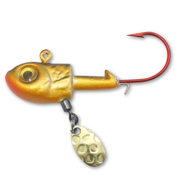 Northland Thumper Spinning Jighead (2 Pack) Gold Shiner  3/8oz Sku TJ5-12