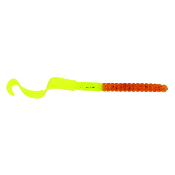 Berkley PowerBait Power Worm 13 Count Pumpkin Chartreuse 7" Sku PBBPW7-PC