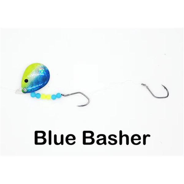Walleye Nation Creations Crawler Worm Harness Blue Basher Sku WH-BB